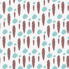Cute seamless pattern with carrots