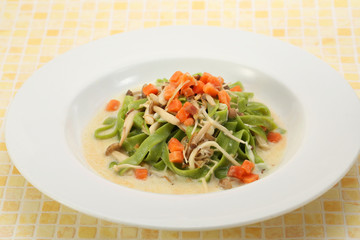 ヘルシーな野菜のパスタ
