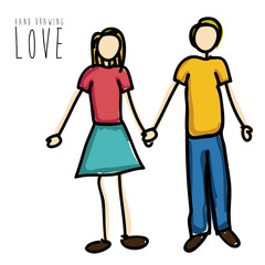 hand drawing love