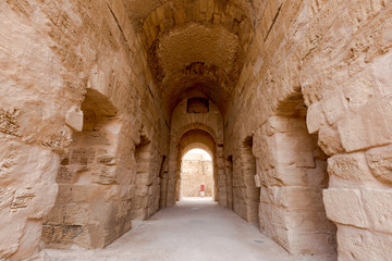 ancient colosseum in El Jem, Tunisia