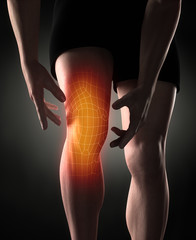 Man knee pain concept