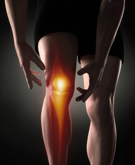 Man knee pain concept