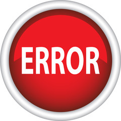 Круглый красный знак с надписью ERROR