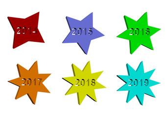 Obraz premium Yıldız 2014,2015,2016,2017,2018,2019