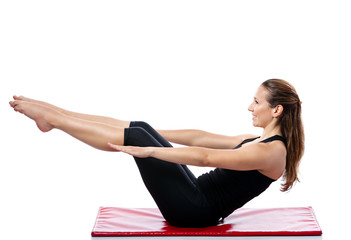 Woman doing Pilates training