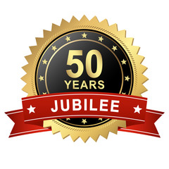 Jubilee Button with Banner - 50 YEARS
