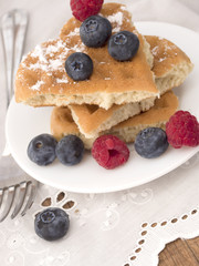 waffles with berry fruits
