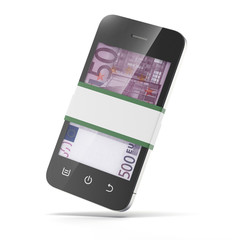 euro inside smart phone