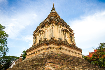 Pagoda wat jed-yod chiangmai Thailand