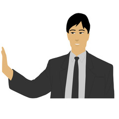 posture of a businessman alone