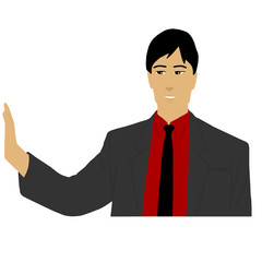 posture of a businessman alone