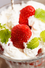 strawberries with cream