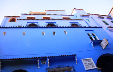 Architectural detail of the city, blue town Chefchaouen, Morocco
