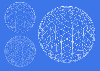 Wireframe spheres 