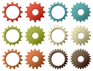Gears Retro Colour