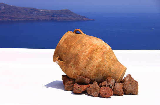 Santorin, &icirc;le grecque des Cyclades en Gr&egrave;ce