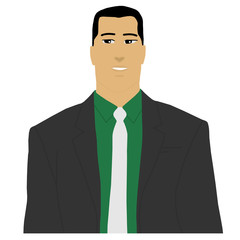 posture of a businessman alone