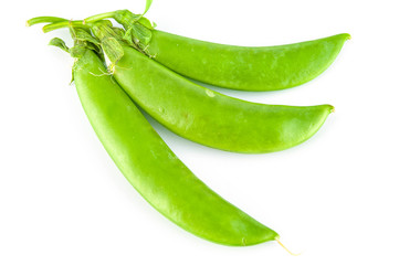 green beans isolated on a white background
