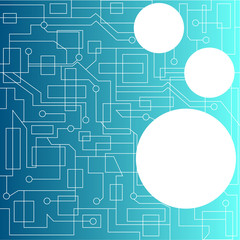 sfondo astratto stile circuito e cornici per il testo