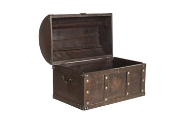 Open treasure chest isolated - 54273648