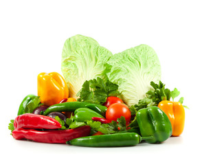 vegetable on isolated white  background