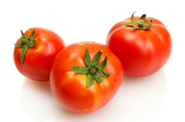 tomatoes isolated on white