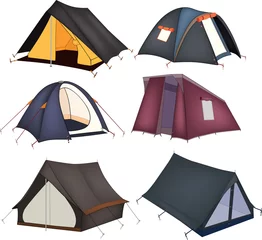 Gardinen Set of tourist tents © liusa