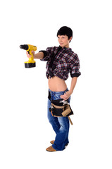 Frau als Handwerker