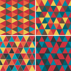 abstract retro geometric seamless pattern