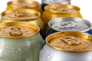 Metal tin isolated on white