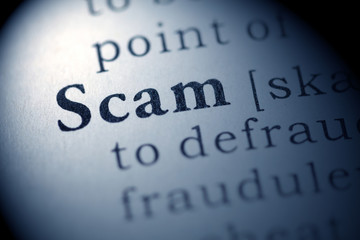 Naklejka premium Scam