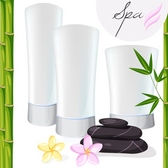 Vector spa cosmetics set with