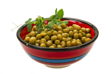 Marinated green peas