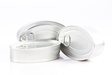 cans isolated on white background