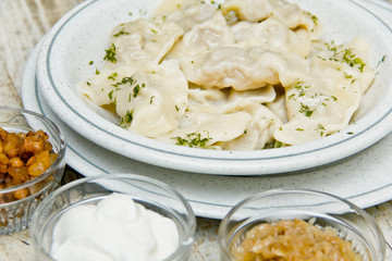 boiled dumplings, vareniki