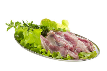 Raw pork meat