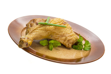 Smoked chicken leg
