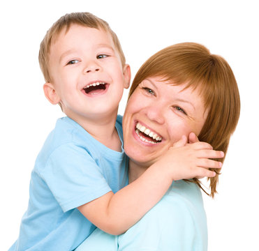 Portrait of a happy mother with her son