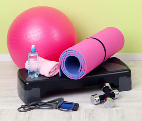 Different tools for fitness in room