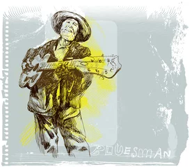 Papier Peint photo autocollant Groupe de musique bluesman