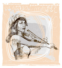 fille jouant du violon