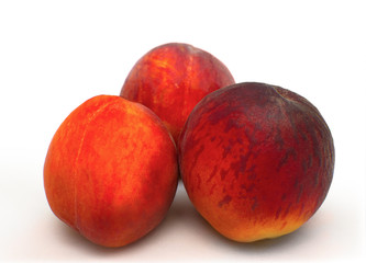 peaches on a white background