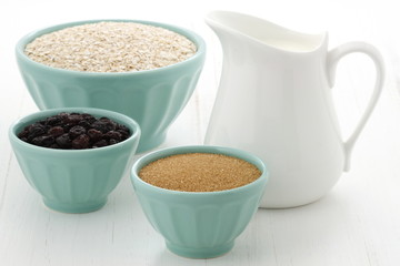Healthy and delicious oatmeal ingredients