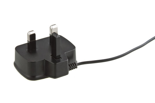 Electric plug uk isolated on white background