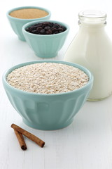 Healthy and delicious oatmeal ingredients