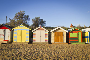 Huts in a row