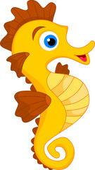 Cute Seahorse Cartoon © ciawitaly