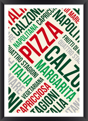 Pizza words cloud poster - 54284820