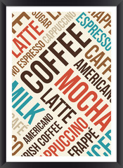 Coffee words cloud poster - 54284821
