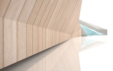 abstract background made ​​of concrete, glass and wood